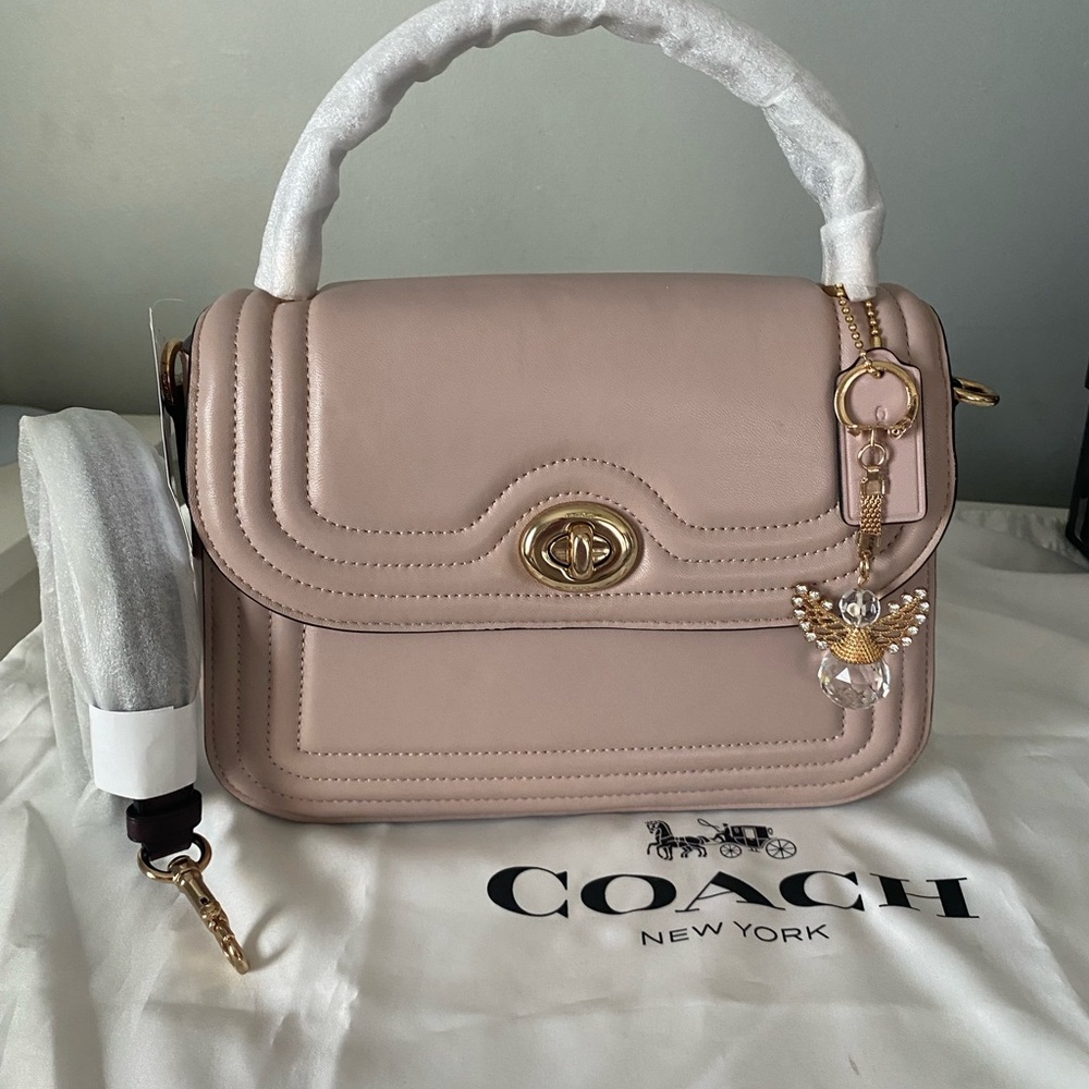 Coach Marlie Top Handle Satchel In Colorblock With Border Quilting